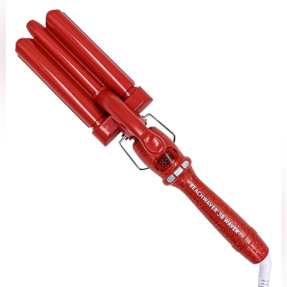 The Beachwaver Co. 3B Waver - Red Glitter - Triple Barrel for Mermaid Waves